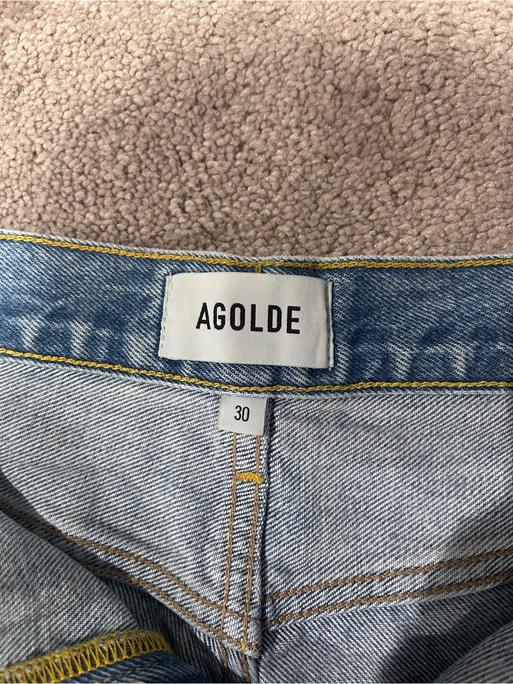 Agolde Parker Denim Shorts button fly WORN ONCE